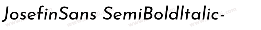 JosefinSans SemiBoldltalic字体转换
